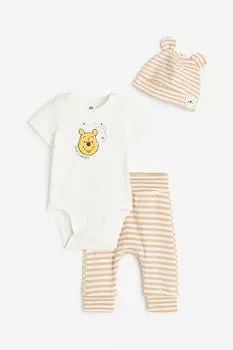 Хлопковый комплект H&M Winnie the Pooh Cotton, 3 предмета, белый