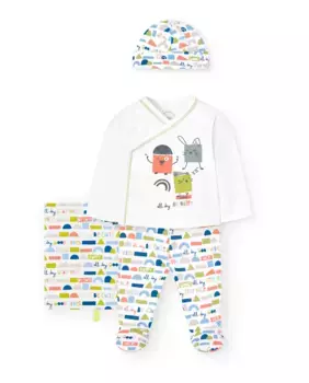 Хлопковый комплект из 4 предметов для малышей Boboli, белый