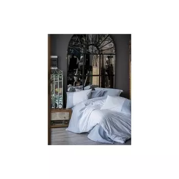 Хлопковый Комплект постельного белья Ranforce с вышивкой - Adel Beige