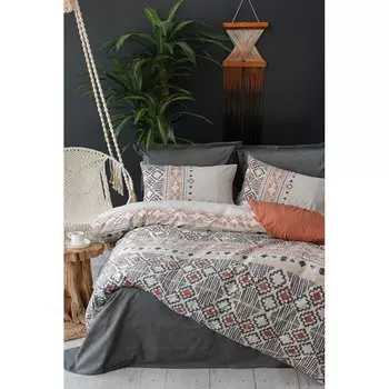 Хлопковый Комплект постельного белья в этническом стиле Vita Grey