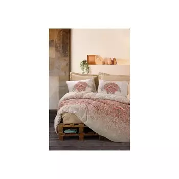 Хлопковый комплект в богемном стиле, Комплект постельного белья, двойной Лорета, бежевый