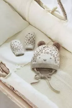 Хлопковый костюм для новорожденного.Подарочная коробка. Mayoral Newborn, бежевый