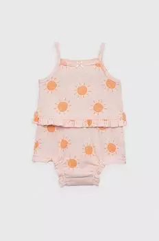 Хлопковый костюм для новорожденных Gap, оранжевый