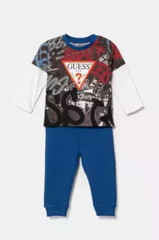 Хлопковый костюм для новорожденных Guess, синий
