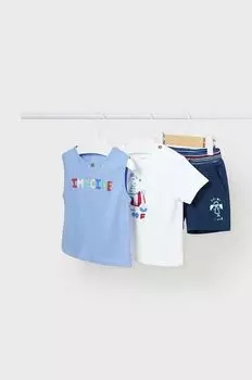 Хлопковый костюм для новорожденных Mayoral, белый