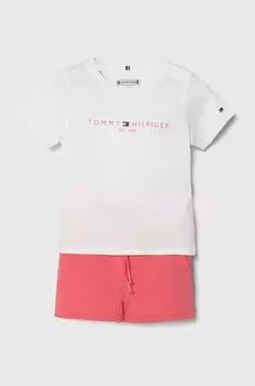 Хлопковый костюм для новорожденных Tommy Hilfiger, розовый