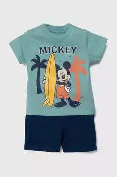 Хлопковый костюм для новорожденных Zippy, бирюзовый