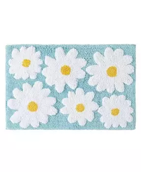 Хлопковый коврик для ванной Fun Daisies, 20 x 32 дюйма Jessica Simpson, мультиколор