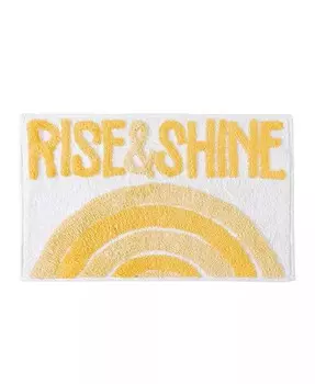 Хлопковый коврик для ванной Rise & Shine, 20 x 32 дюйма Jessica Simpson, желтый