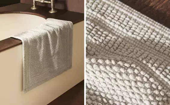 Хлопковый коврик для ванной Zara Home, песок