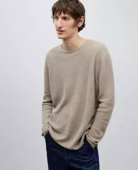 Хлопковый льняной свитер Adolfo Dominguez, серый