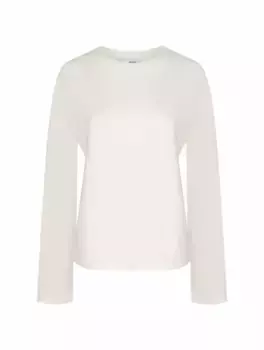 Хлопковый лонгслив Agolde, бежевый