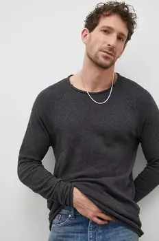 Хлопковый лонгслив American Vintage, серый