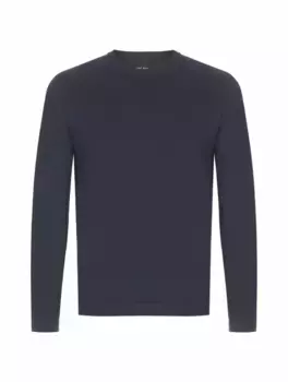 Хлопковый лонгслив Fedeli, тёмно-синий