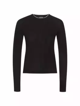 Хлопковый лонгслив Jacquemus, черный