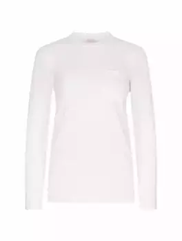 Хлопковый лонгслив с цепью мониль Brunello Cucinelli, белый