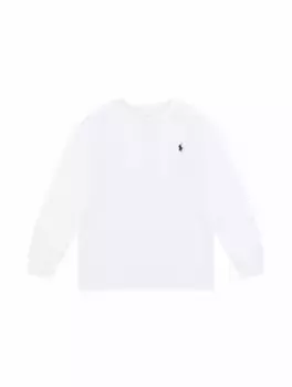 Хлопковый лонгслив с логотипом Ralph Lauren, белый