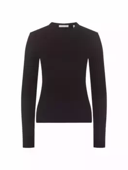 Хлопковый лонгслив с принтом Helmut Lang, черный