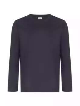 Хлопковый лонгслив Zimmerli, тёмно-синий