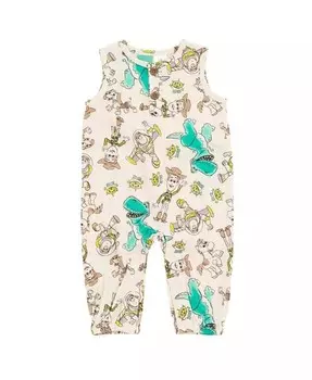 Хлопковый марлевый комбинезон «История игрушек» для маленьких мальчиков, одинаковый семейный комбинезон Henley от новорожденных до (для новорожденных - 24 месяца) Disney, белый