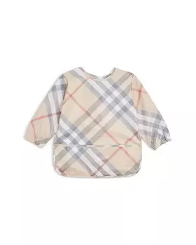 Хлопковый нагрудник унисекс Burberry в клетку Shay, коричневый/бежевый