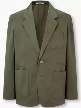 Хлопковый однобортный пиджак Man On The Boon., зеленый