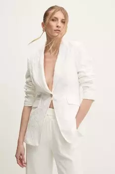 Хлопковый пиджак Answear Lab, белый