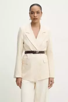 Хлопковый пиджак Answear.Lab, бежевый