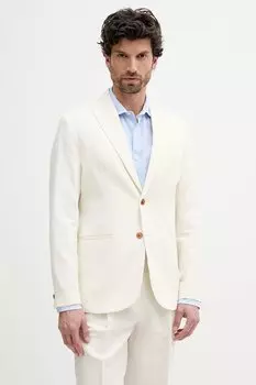 Хлопковый пиджак Sisley, бежевый