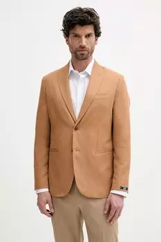 Хлопковый пиджак Sisley, коричневый