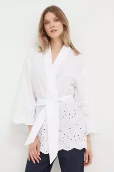 Хлопковый пиджак United Colors of Benetton, белый