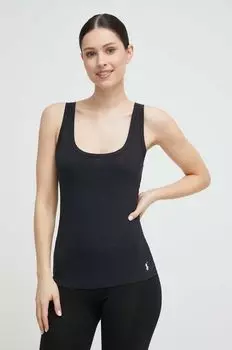 Хлопковый пижамный топ Polo Ralph Lauren, черный