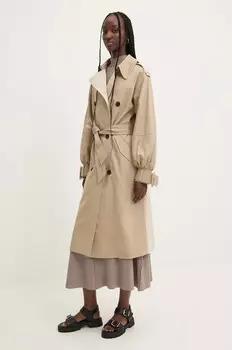 Хлопковый плащ Desigual COLONIA, бежевый