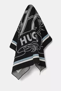 Хлопковый платок Hugo, черный