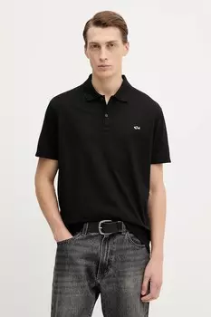 Хлопковый поло Knitwear Paul&Shark, черный