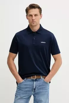 Хлопковый поло Knitwear Paul&Shark, темно-синий