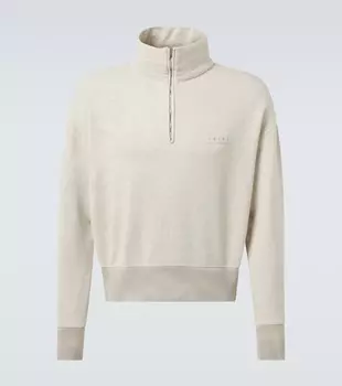 Хлопковый полузастёгивающийся свитшот Prada, Naturale