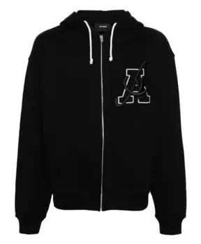 Хлопковый повседневный свитер с капюшоном Axel Arigato, черный