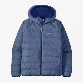 Хлопковый пуховик Patagonia, цвет Current Blue