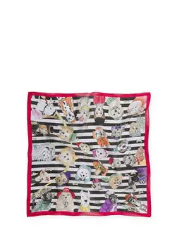 Хлопковый шарф «Гав-гав» Un Poco, мультиколор