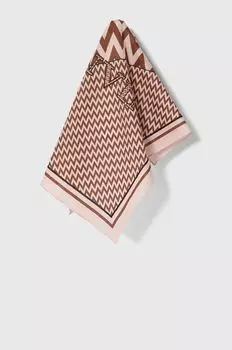 Хлопковый шарф Lanvin, розовый