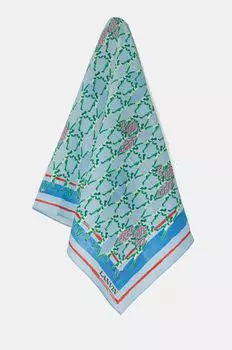 Хлопковый шарф Lanvin, синий