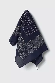 Хлопковый шарф Polo Ralph Lauren, темно-синий