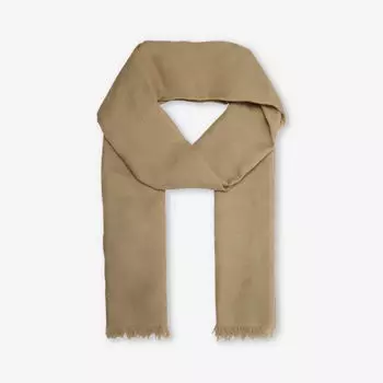 Хлопковый шарф с логотипом calca Weekend Max Mara, бежевый