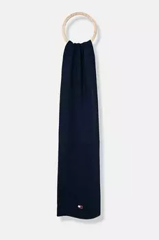 Хлопковый шарф Tommy Jeans, темно-синий