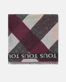 Хлопковый шарф Tous Kaos Mini Stripes с разноцветными полосками Tous, мультиколор