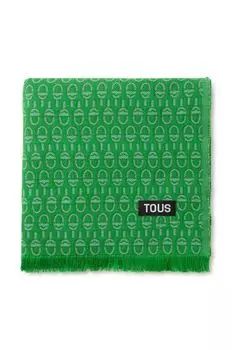Хлопковый шарф Tous, зеленый