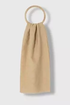 Хлопковый шарф Weekend Max Mara, бежевый