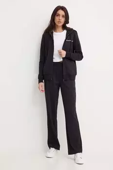 Хлопковый спортивный костюм для отдыха Emporio Armani Underwear, черный