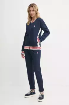 Хлопковый спортивный костюм для отдыха Fila, темно-синий